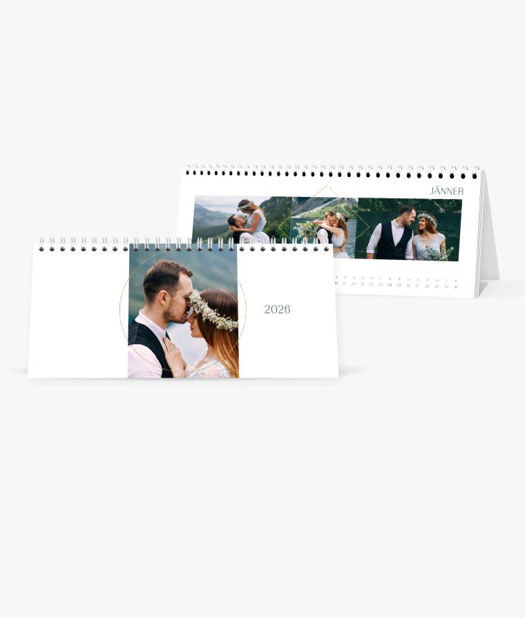 Tischkalender Modern Gold