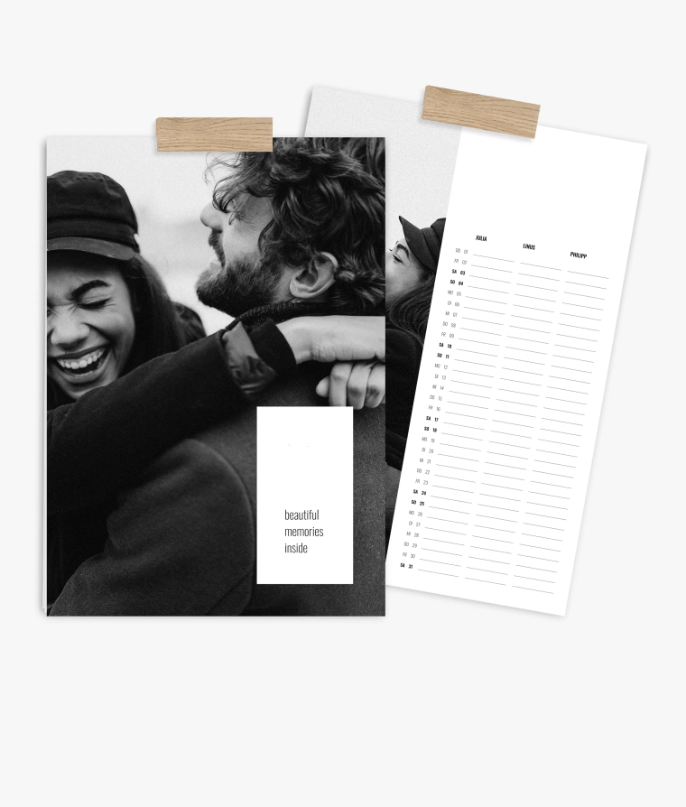 Familienplaner Black and White