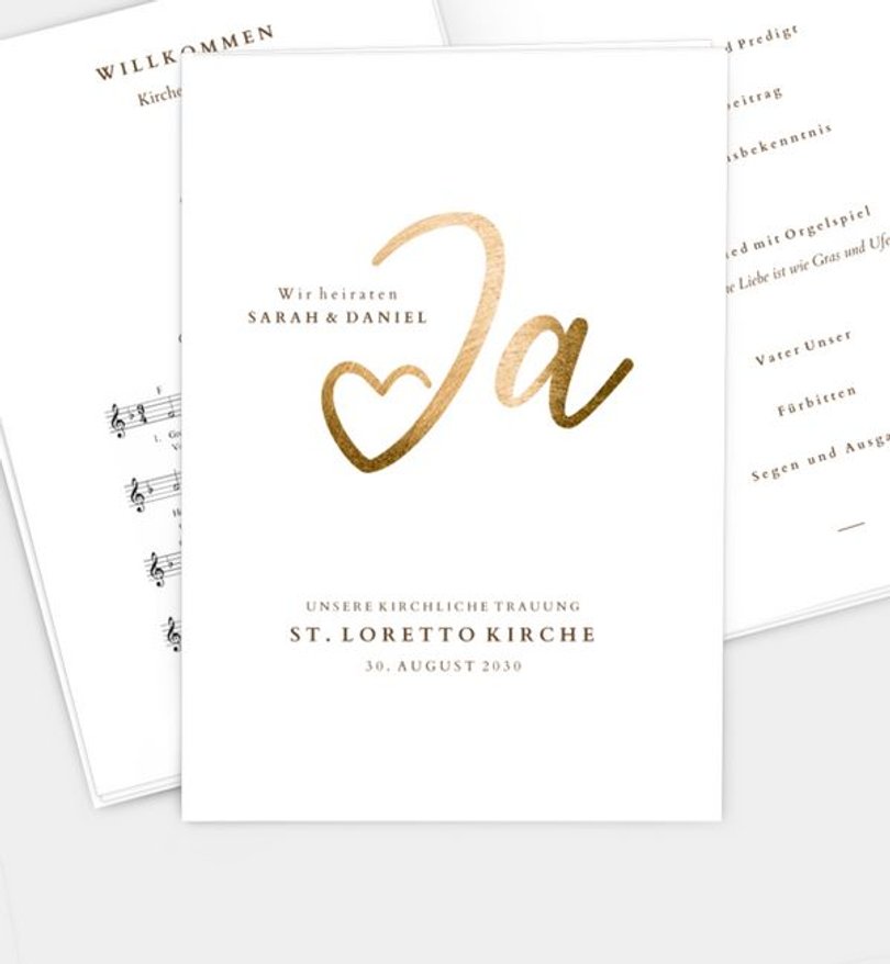 Kirchenheft Hochzeit Ja · Mitten ins Herz