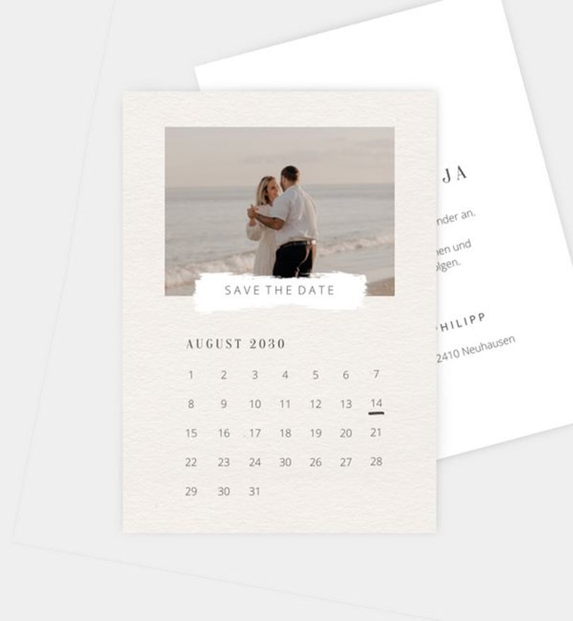 Save-The-Date Karte Hochzeit Modern Style