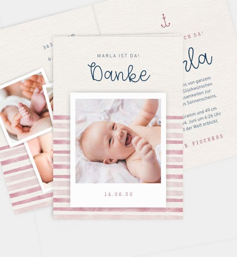 Dankeskarte Geburt Matrose