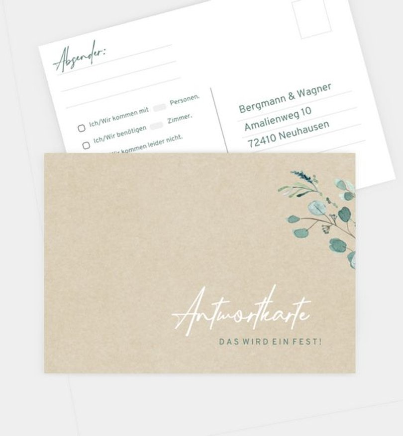 Antwortkarte Hochzeit Sommerduft