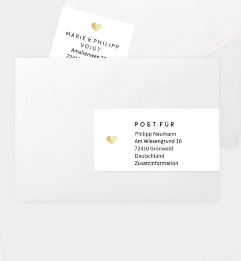 Adressaufkleber Hochzeit Sign of love