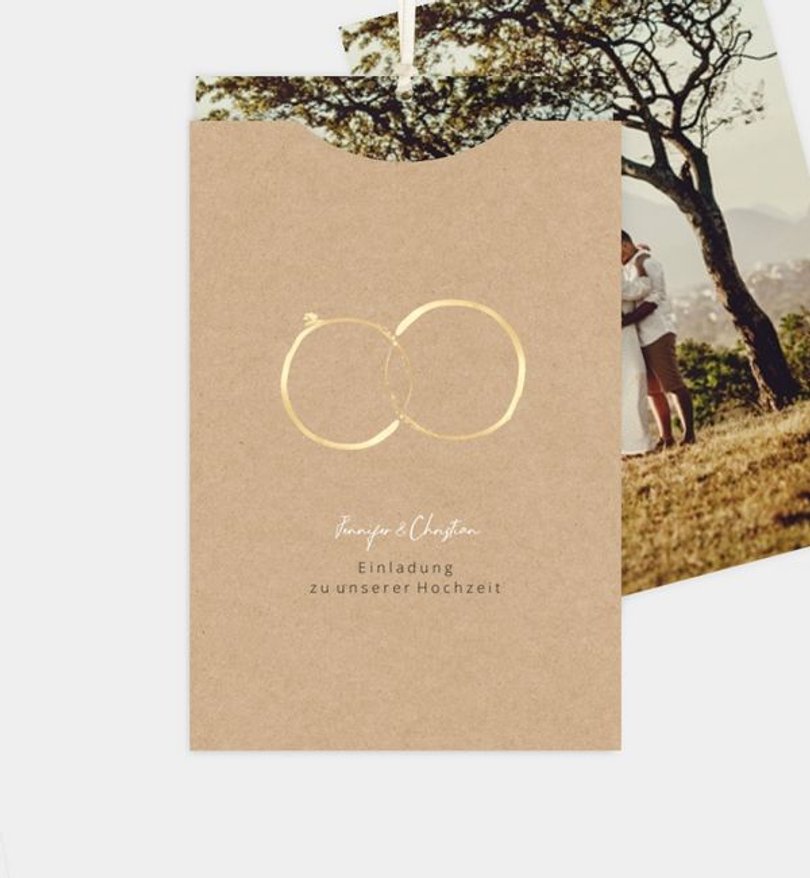 Einladungskarte Hochzeit Ringe