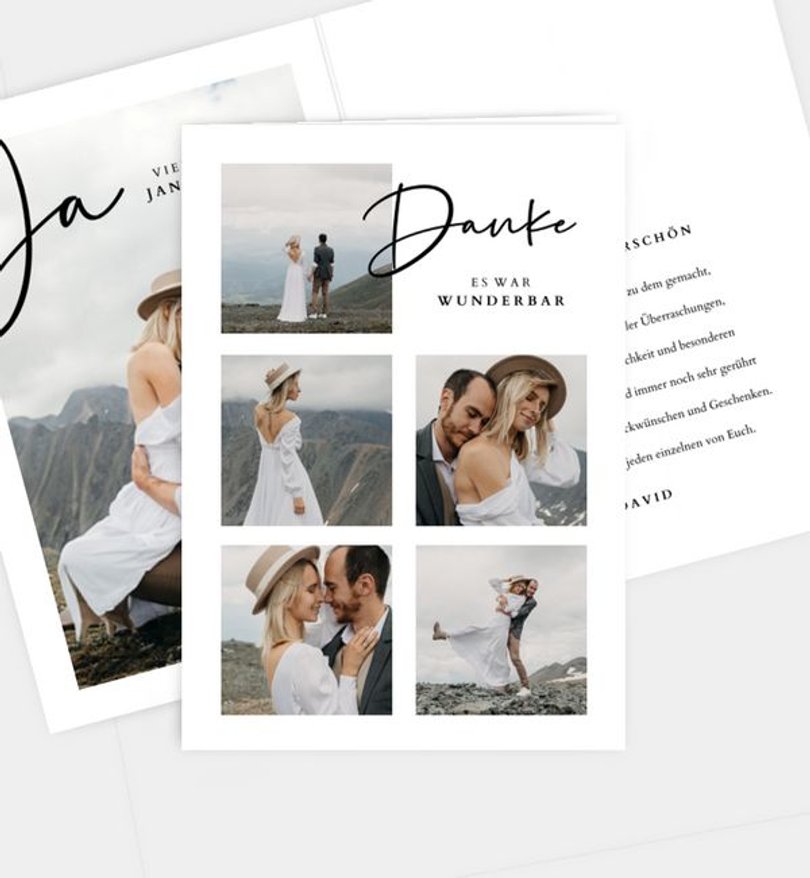 Dankeskarte Hochzeit Liebesglück