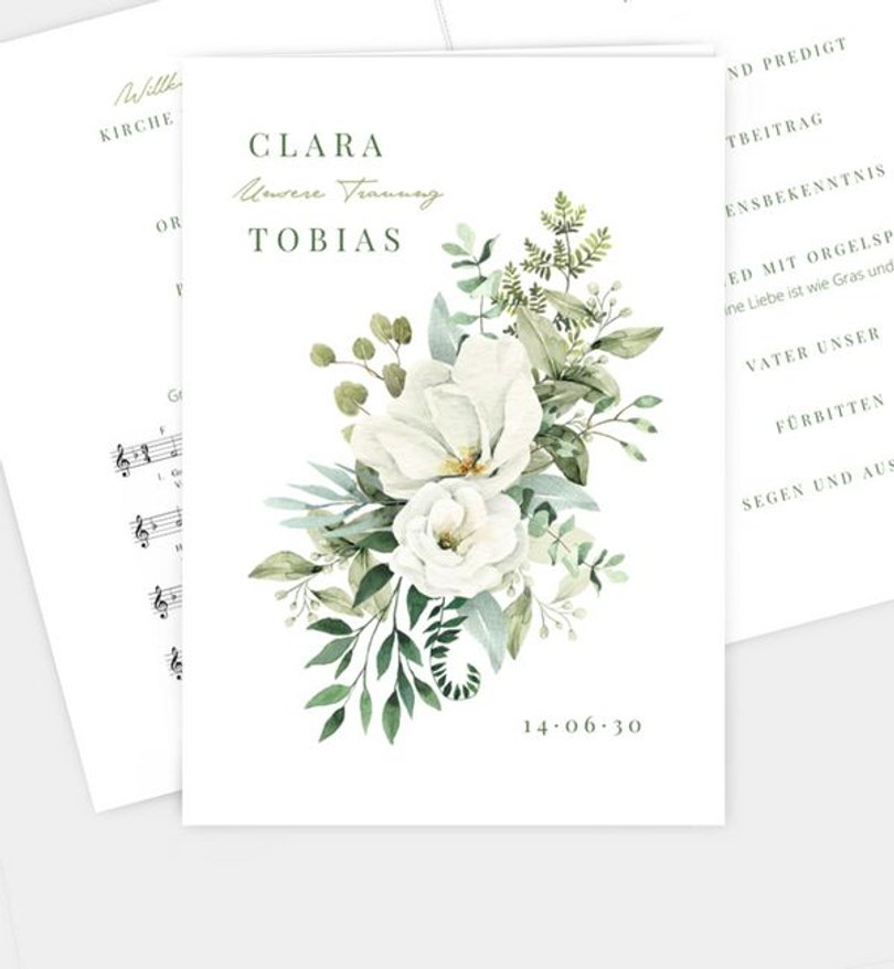 Kirchenheft Hochzeit Green Romance
