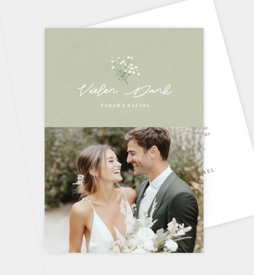 Dankeskarte Hochzeit Schleierkraut