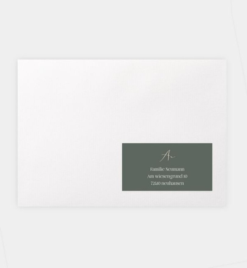 Empfängeraufkleber Hochzeit Friedliche Liebe