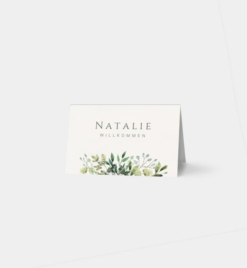 Tischkarte Hochzeit Elegant Bouquet