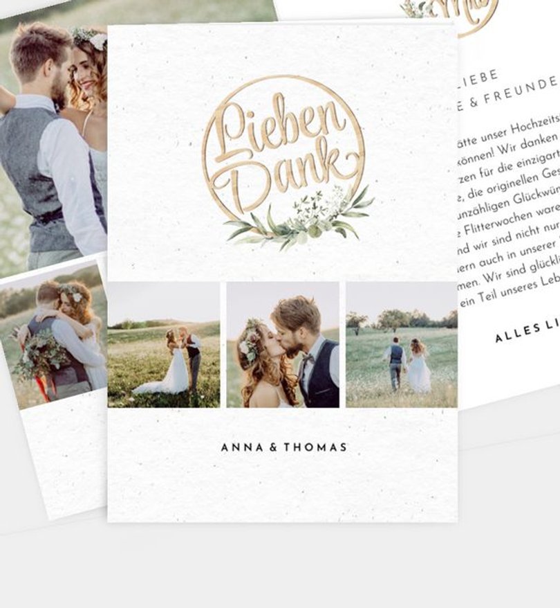 Dankeskarte Hochzeit Mr. & Mrs.