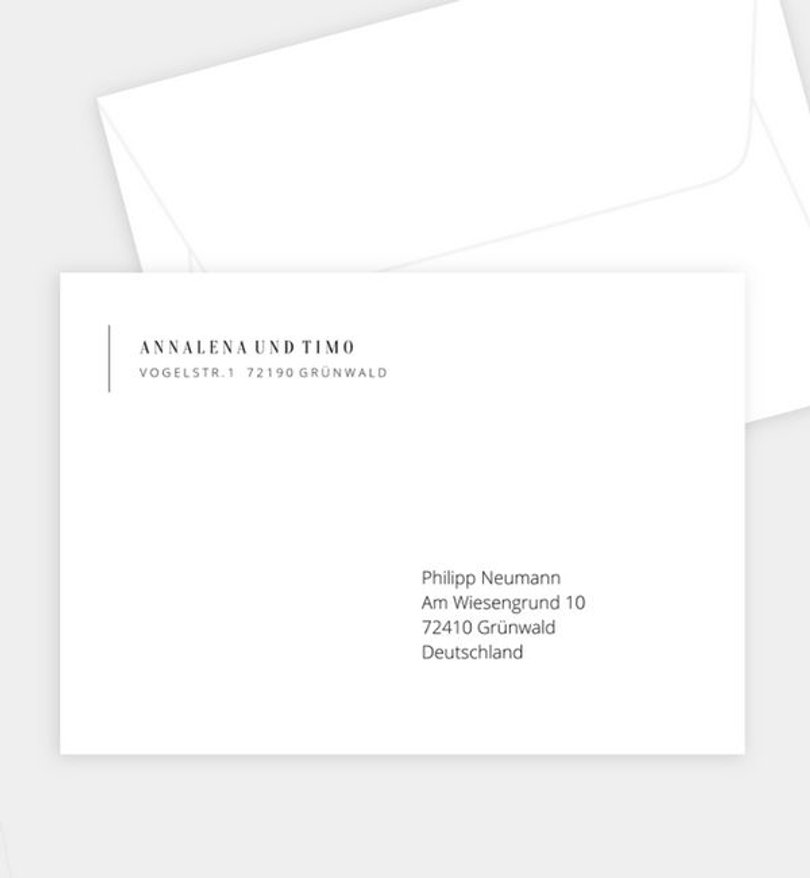 Briefumschlag Hochzeit Flow