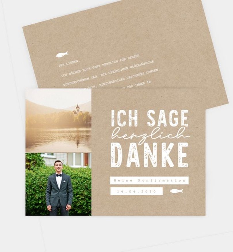 Dankeskarte Konfirmation My Day - Crafty