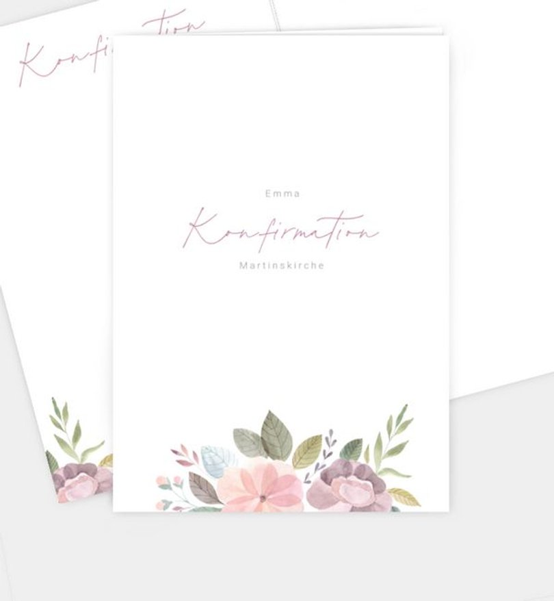 Kirchenheft Konfirmation Blumengarten