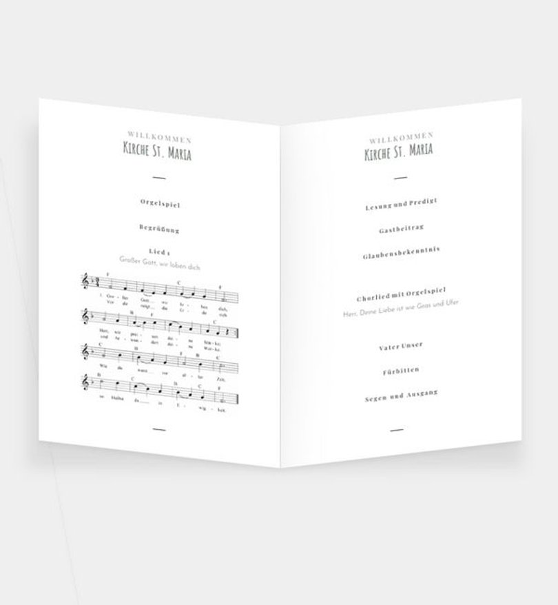 Einleger - Kirchenheft Konfirmation Soft Green