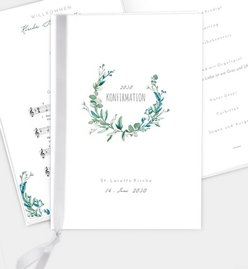 Kirchenheft Konfirmation Soft Green