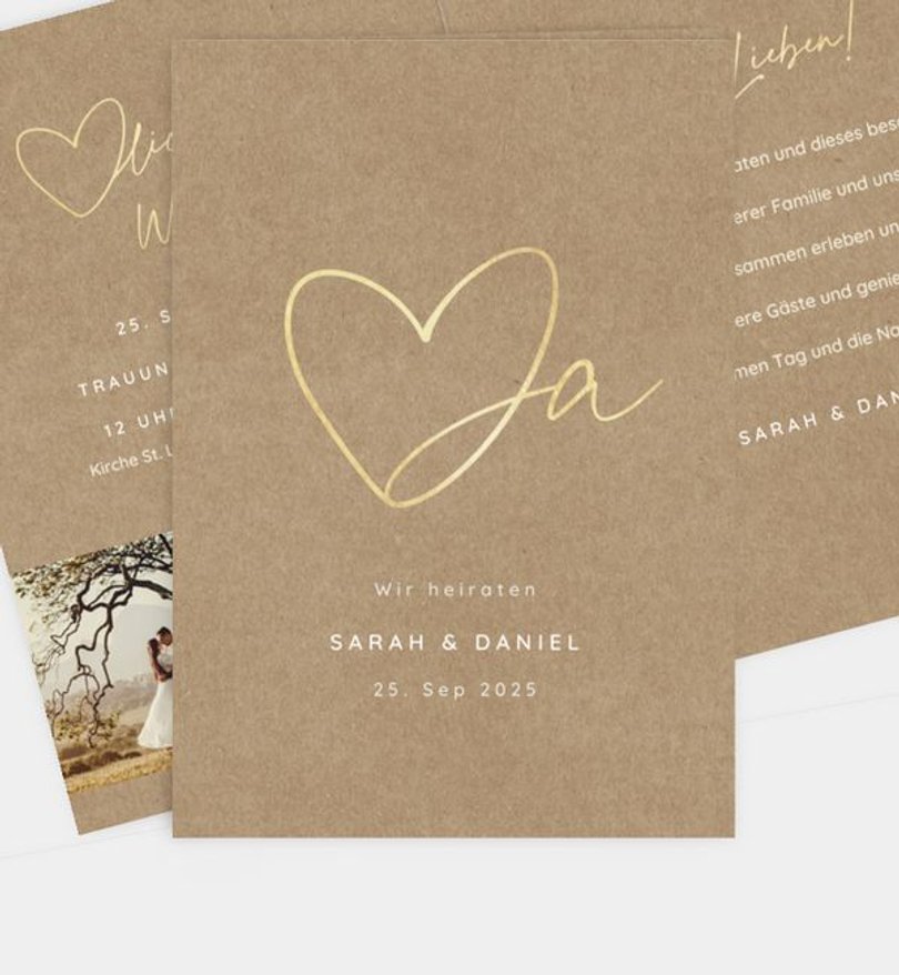 Einladungskarte Hochzeit Wundervolles Ja