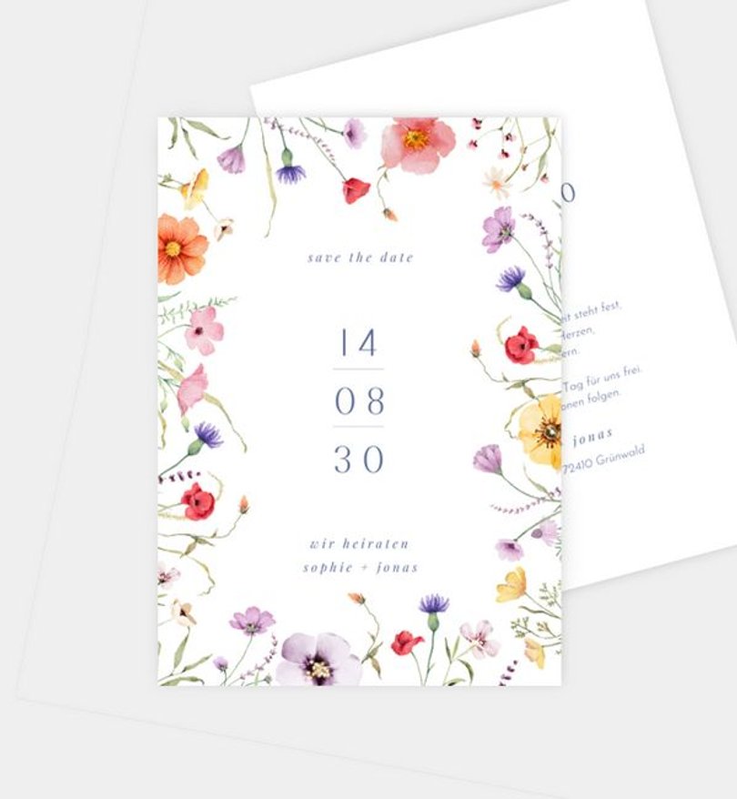 Save-The-Date Karte Hochzeit Midsummer