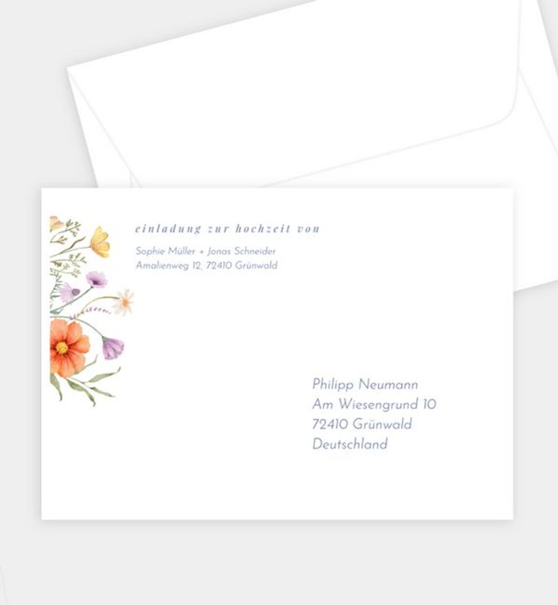 Briefumschlag Hochzeit Midsummer