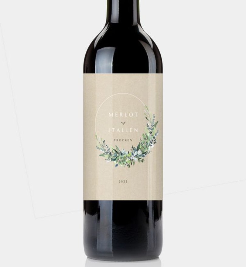 Flaschenetikett Konfirmation Schönes Land · Vintage