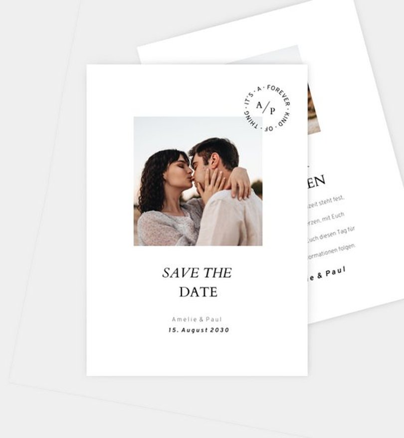 Save-The-Date Karte Hochzeit Wedding square
