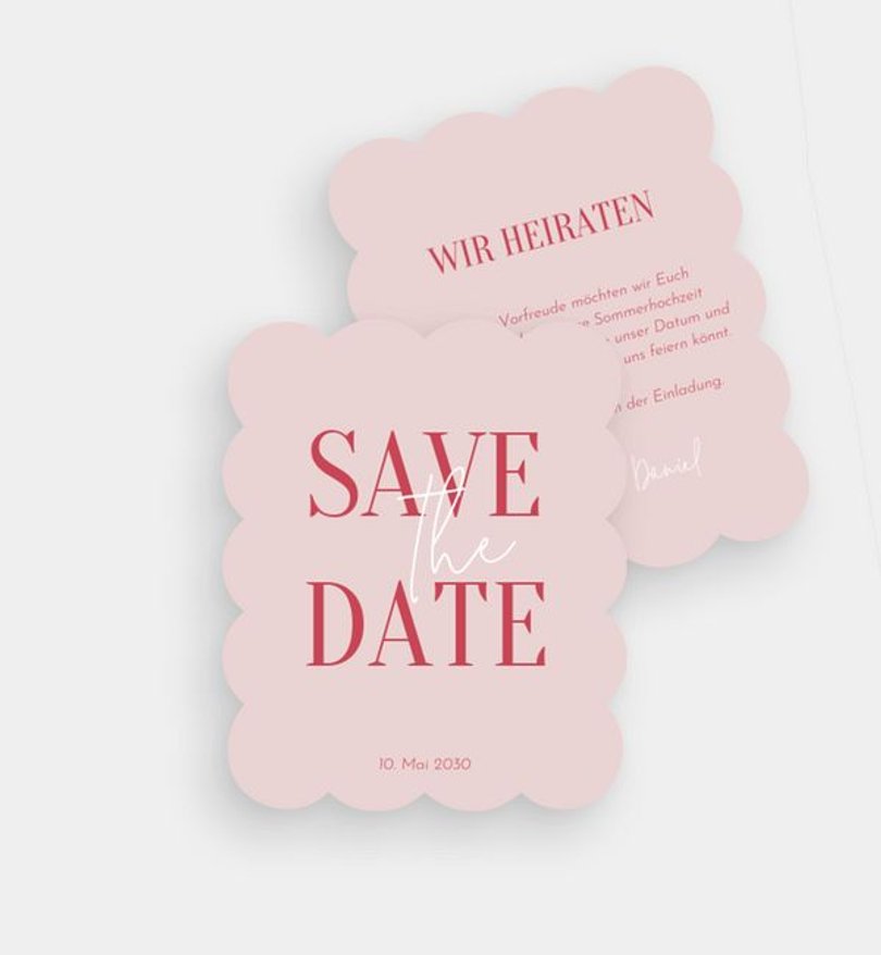 Save-The-Date Karte Hochzeit Editorial Style