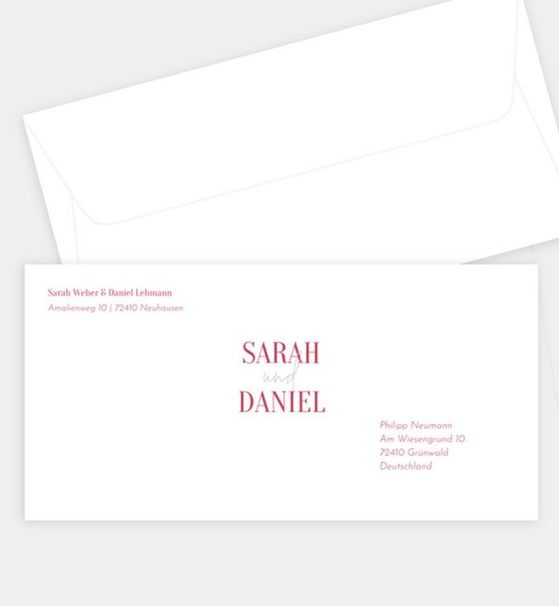 Briefumschlag Hochzeit Editorial Style