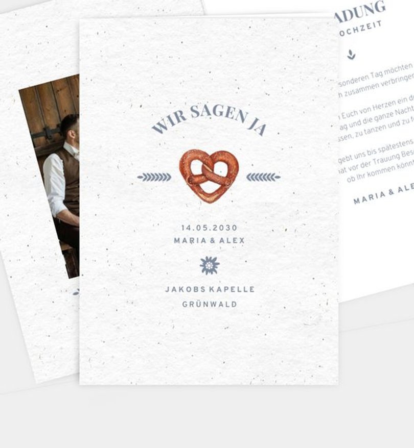 Einladungskarte Hochzeit Viva la Bavaria