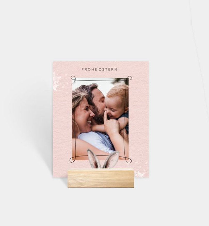 Fotoaufsteller Ostern Aquarelle Hasenohren