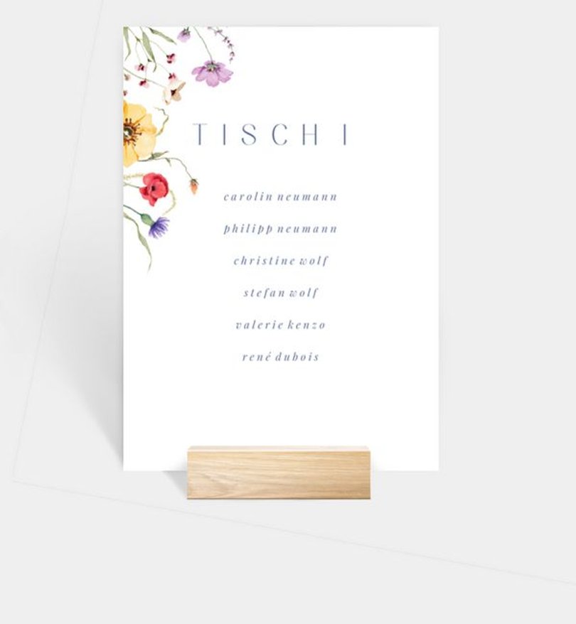 Gruppentischkarte Hochzeit Midsummer