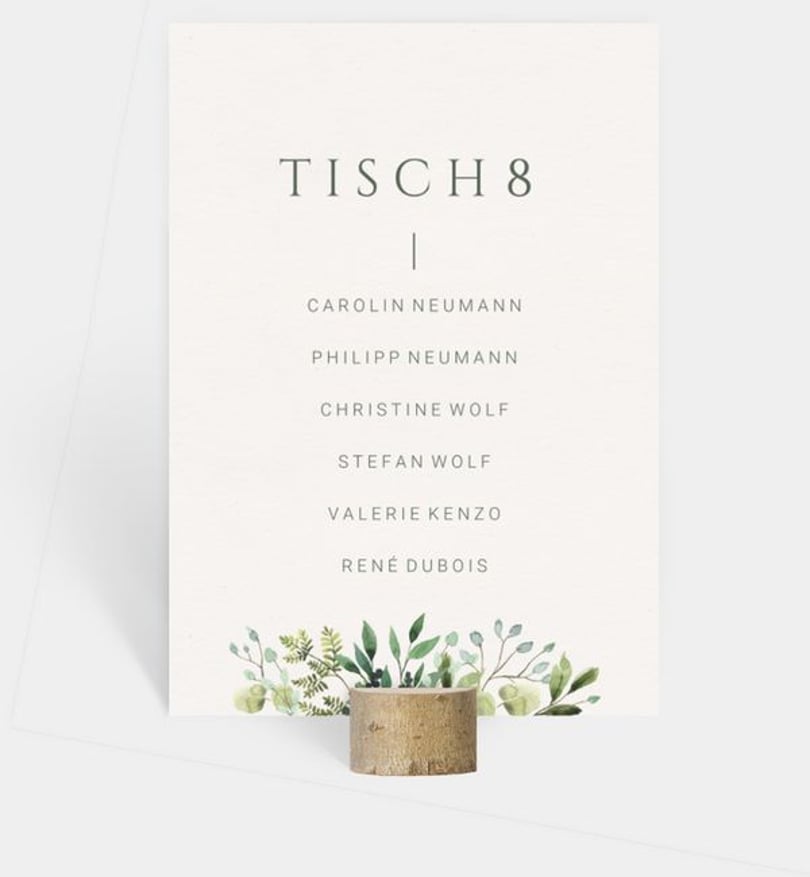 Gruppentischkarte Hochzeit Elegant Bouquet