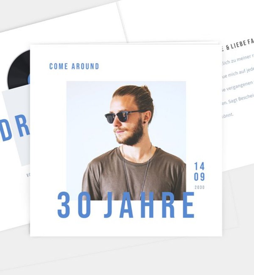 Einladungskarte Geburtstag Cover