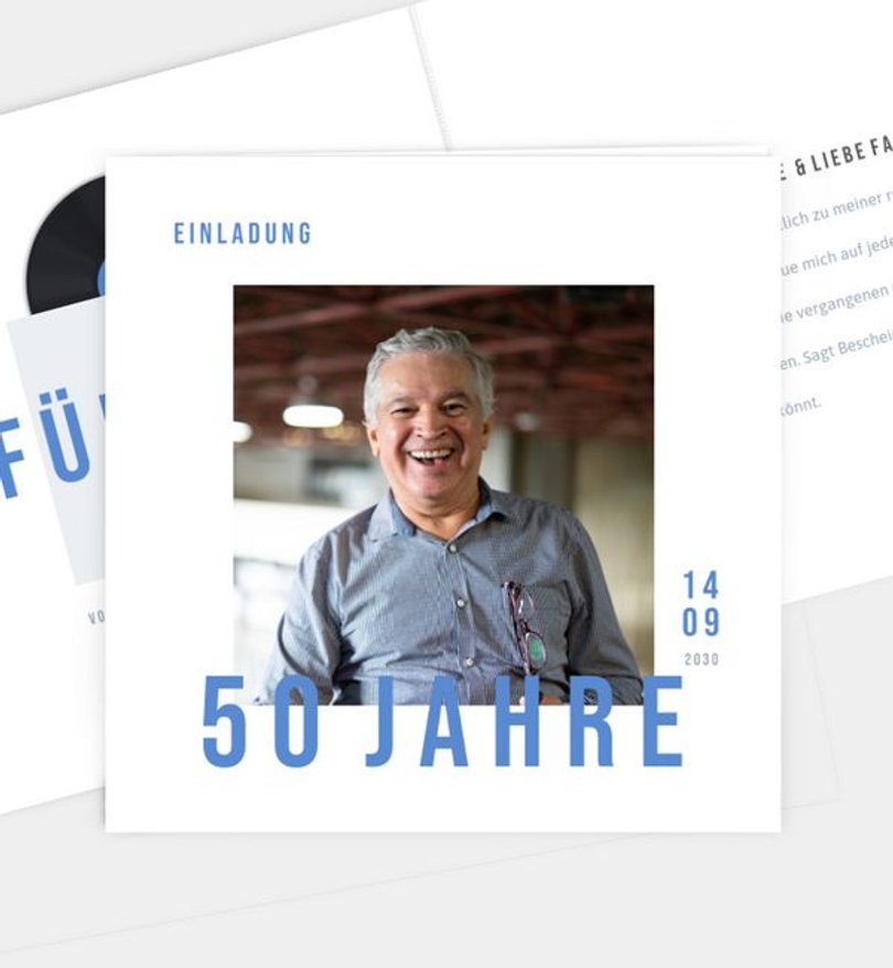 Einladungskarte Geburtstag Cover