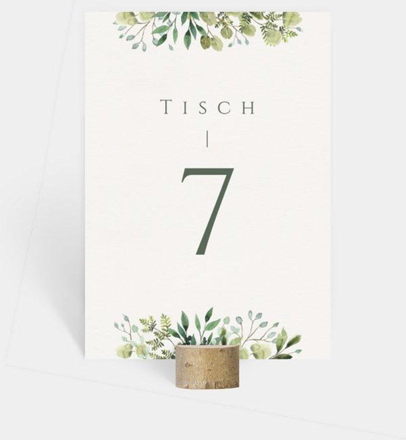 Tischnummer Hochzeit Elegant Bouquet