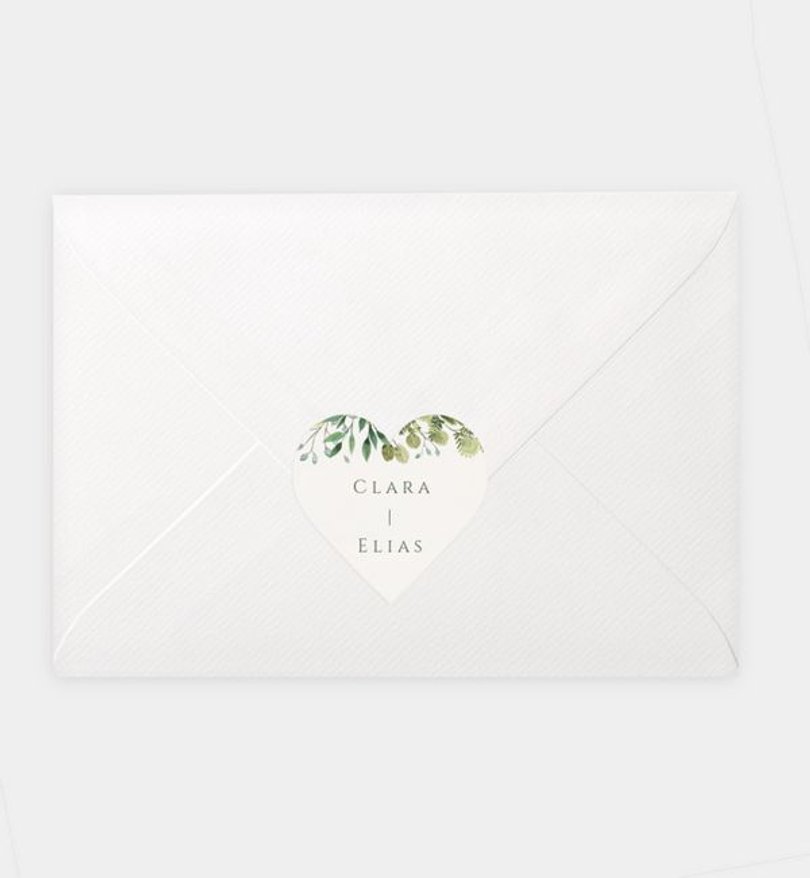 Siegelsticker Hochzeit Elegant Bouquet