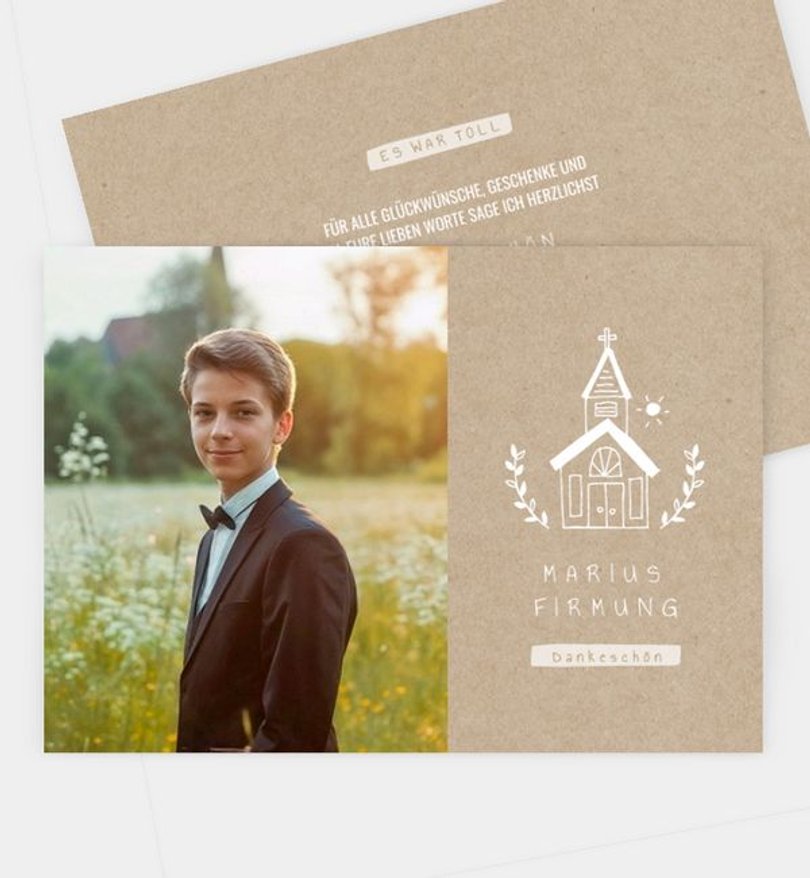 Dankeskarte Firmung Meine Kirche