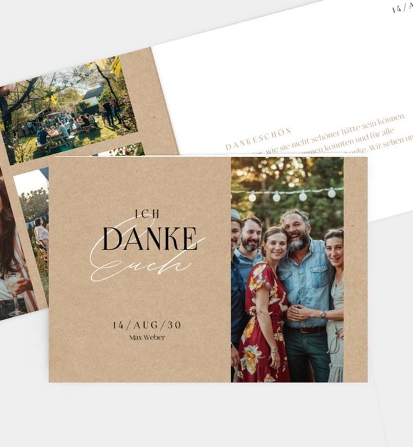 Dankeskarte Geburtstag Dynamic Elegance