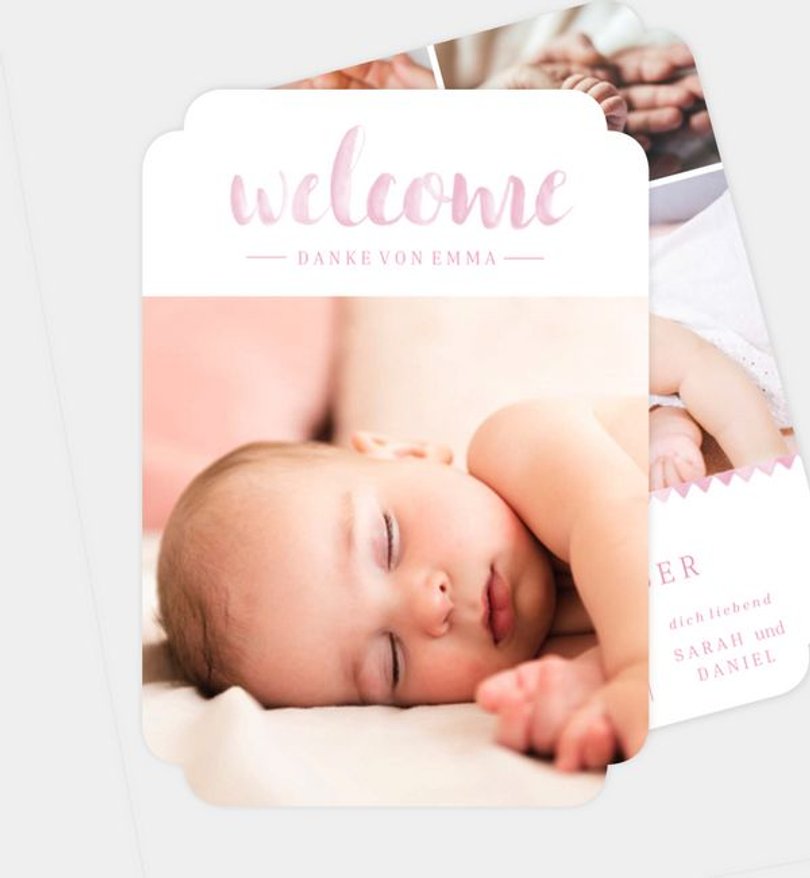Dankeskarte Geburt First Welcome