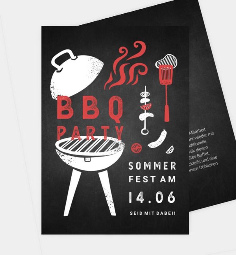 Einladungskarte Party BBQ Grillfest