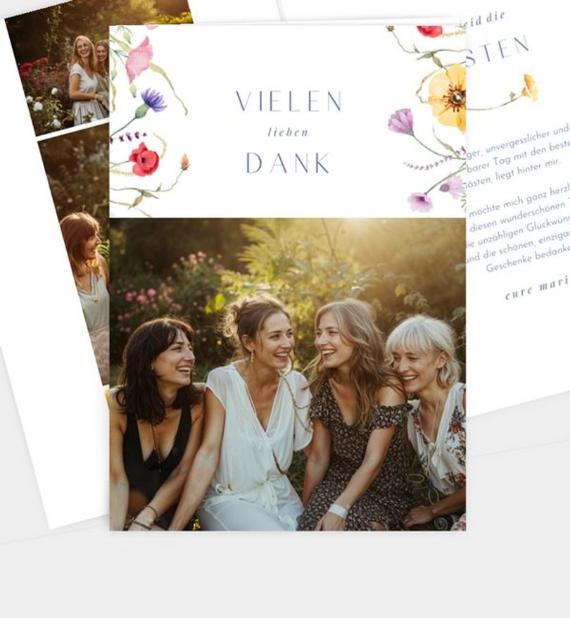 Dankeskarte Geburtstag Midsummer