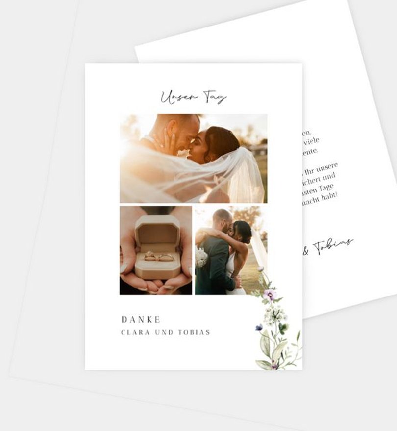 Dankeskarte Hochzeit Grow Together