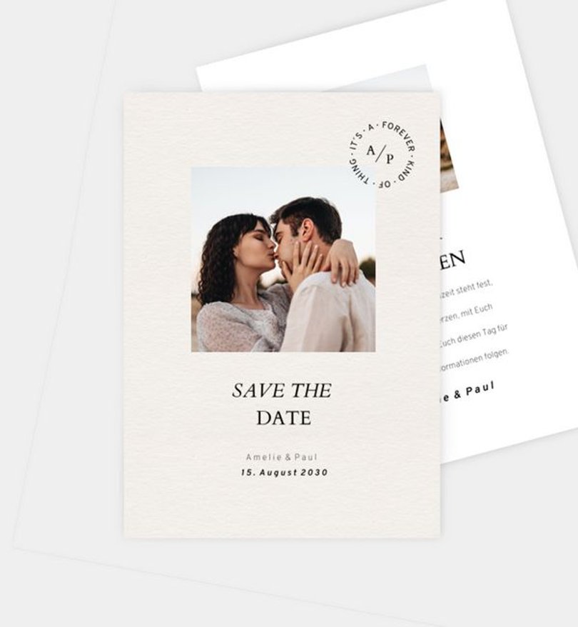 Save-The-Date Karte Hochzeit Wedding square