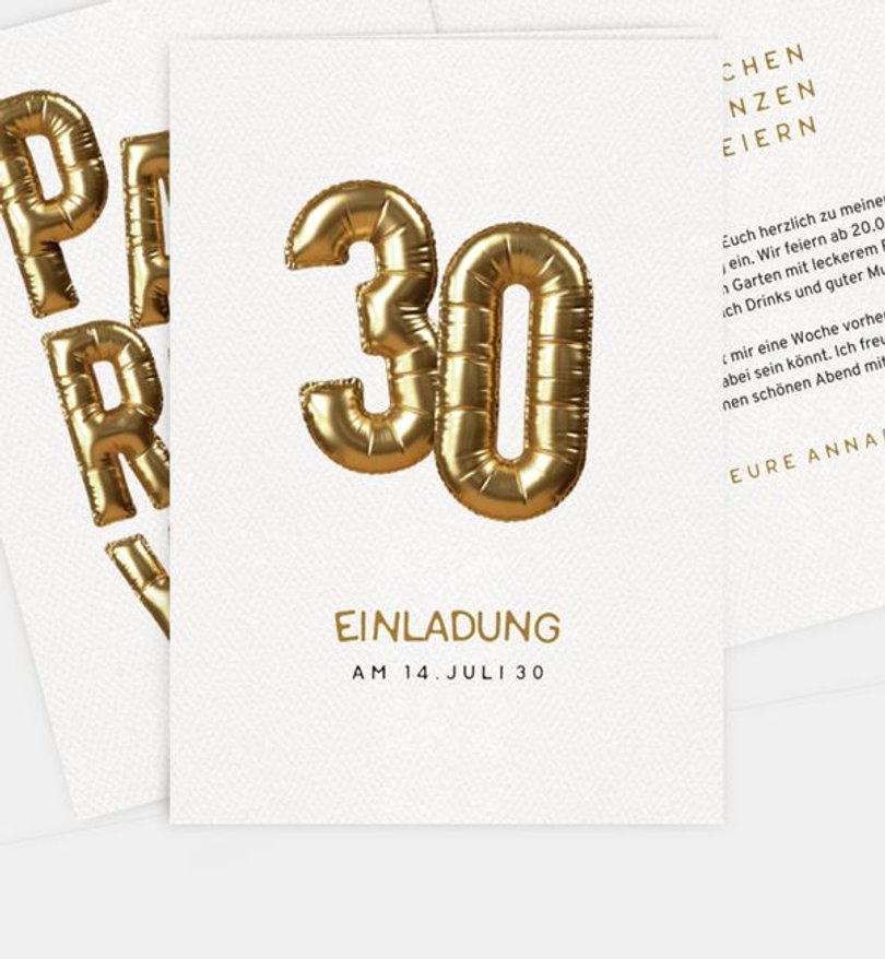 Einladungskarte Geburtstag Party Baloon