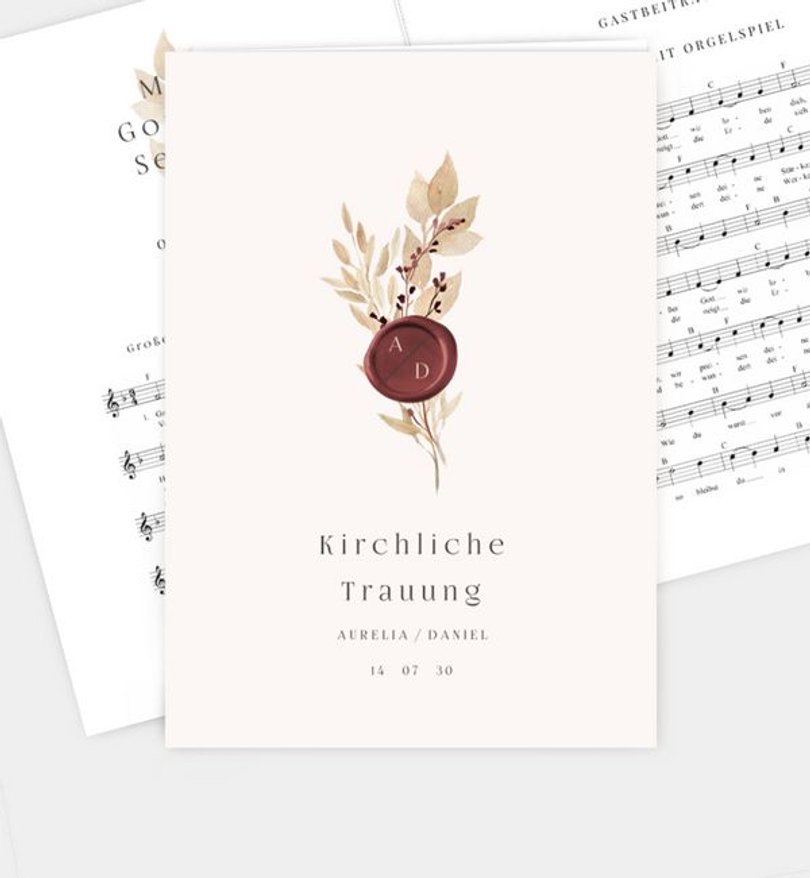 Kirchenheft Hochzeit Liebe besiegelt