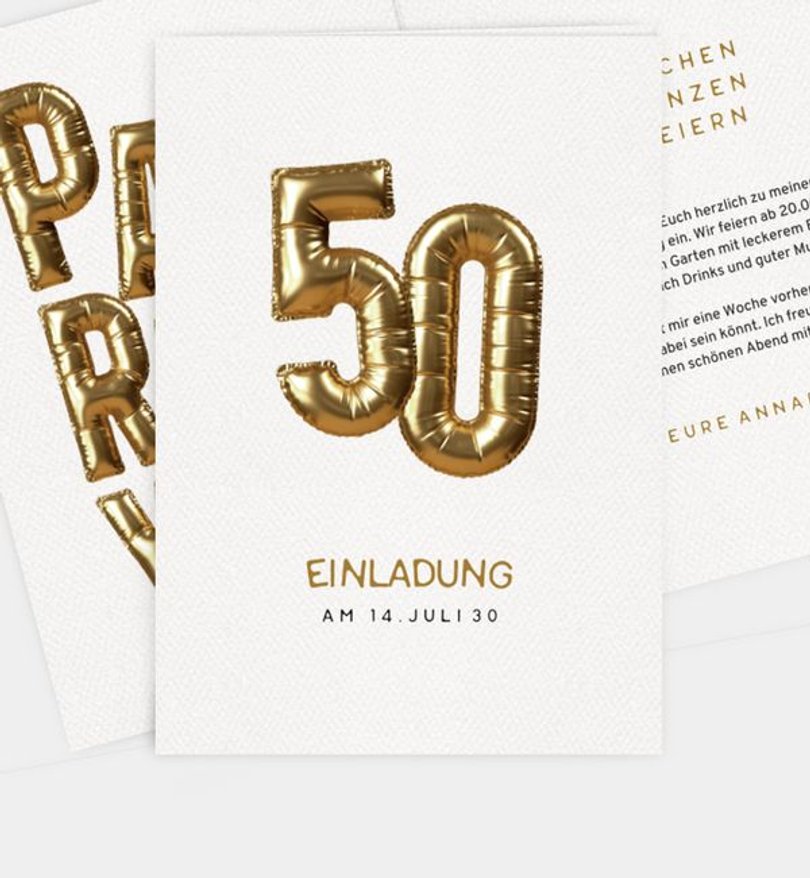 Einladungskarte Geburtstag Party Baloon