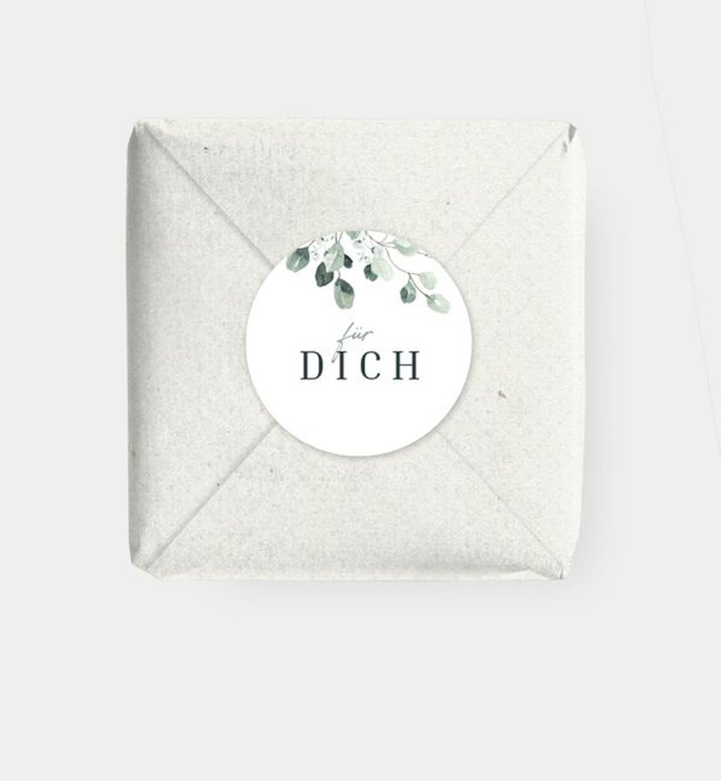 Geschenkaufkleber Hochzeit Cinerea