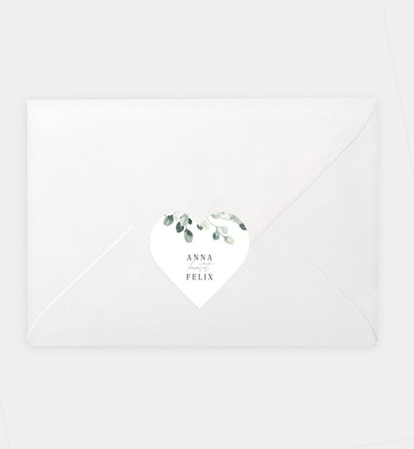 Siegelsticker Hochzeit Cinerea