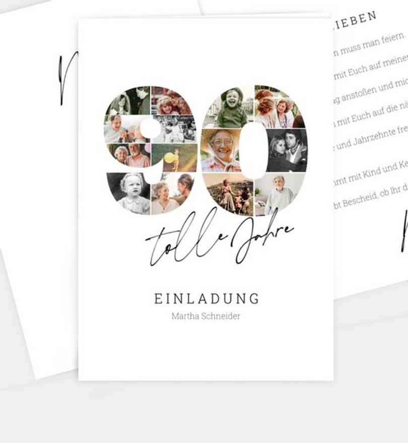 Einladungskarte Geburtstag Fotosammlung