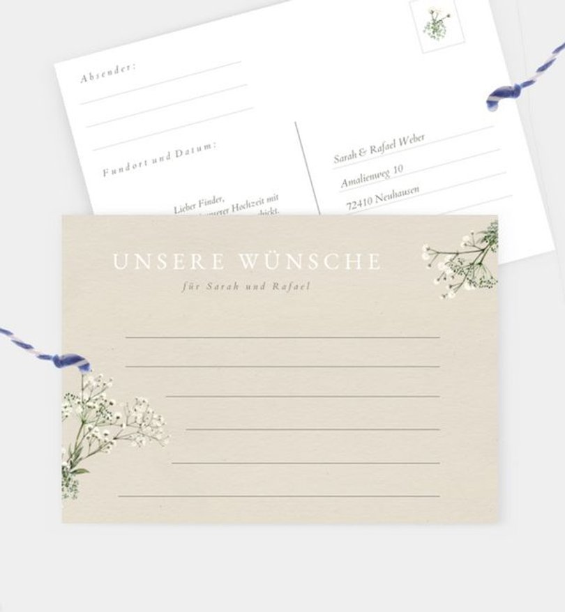 Ballonkarte Hochzeit Zarter Ausdruck