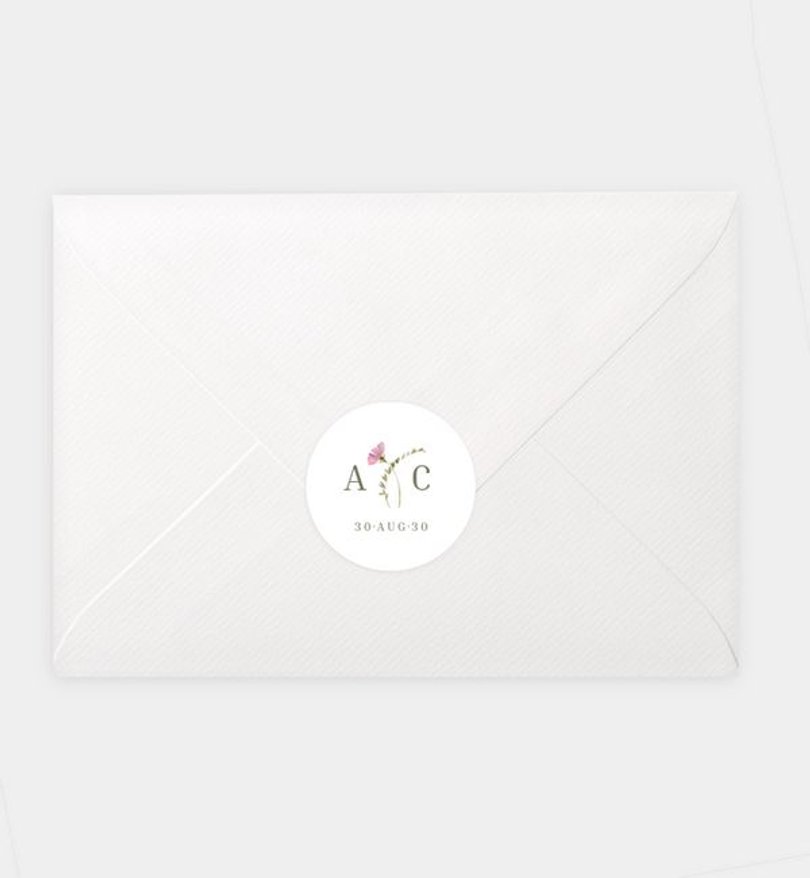 Siegelsticker Hochzeit Wildflowers