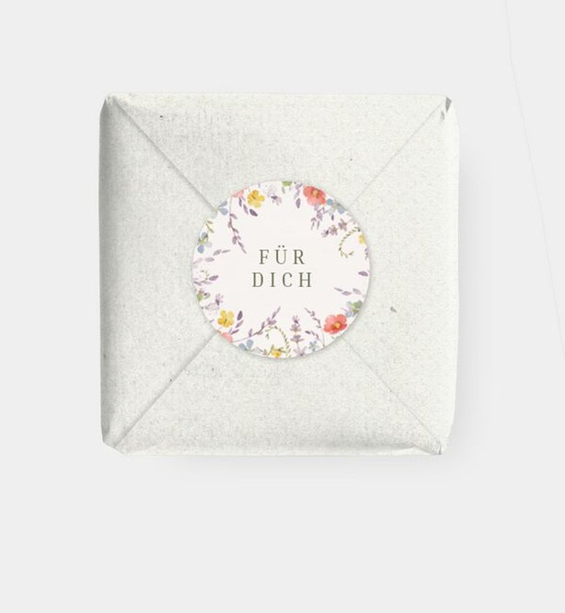 Geschenkaufkleber Hochzeit Wildflowers